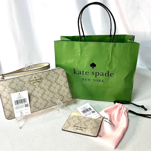 HOST PICK Kate Spade Wristlet & Card Holder with Dust Bag & Shopper - New - Picture 8 of 9